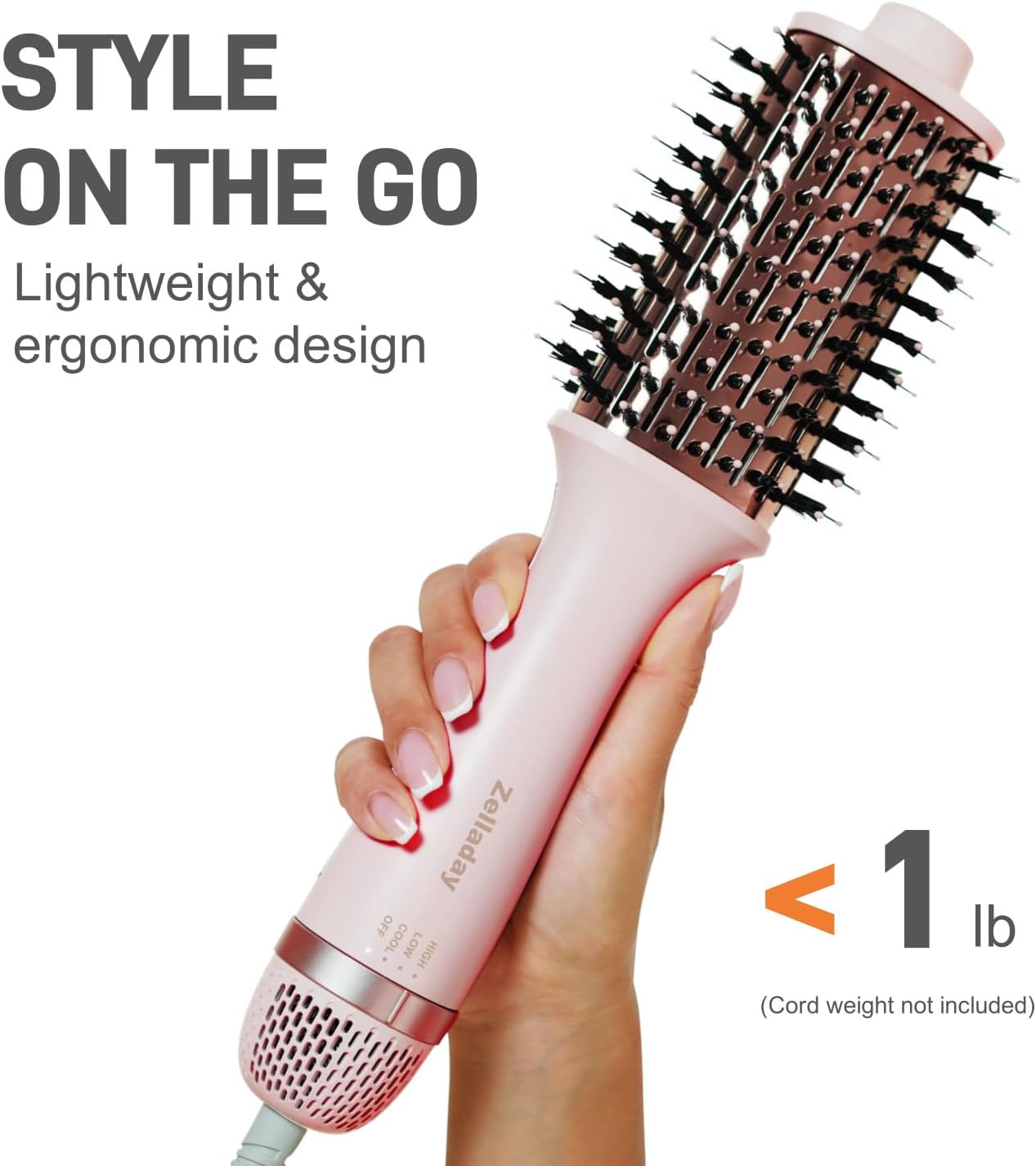 Hot air hair dryer brush